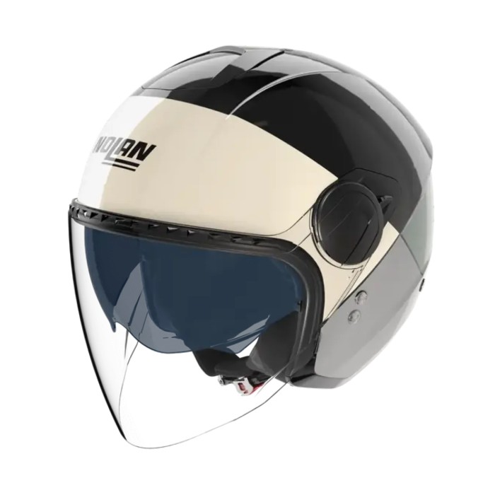 Casco Nolan N20-2 Visor Blocco Nero Avorio Verde An