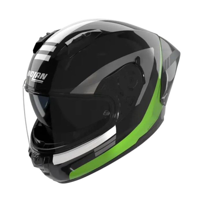 Casco Nolan N60-6 Sport Contrasto Nero Verde Fluo