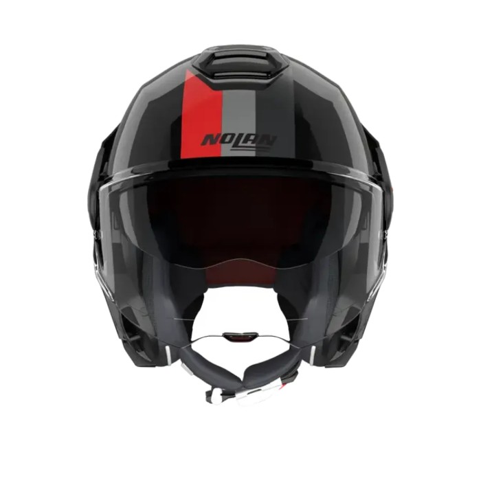 Casco Nolan N120-1 Lineo Nero Rosso Grigio
