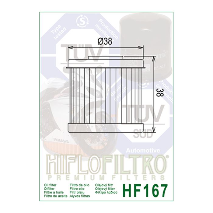 Filtro Olio Hiflo Hf167 Lml Star 4t 125/ 150 09-11 - Daelim Vs/vt
