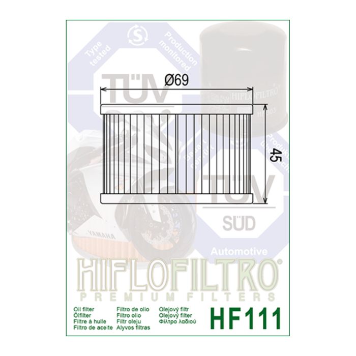Filtro Olio Hiflo Hf111 Honda Serie Cx/cb