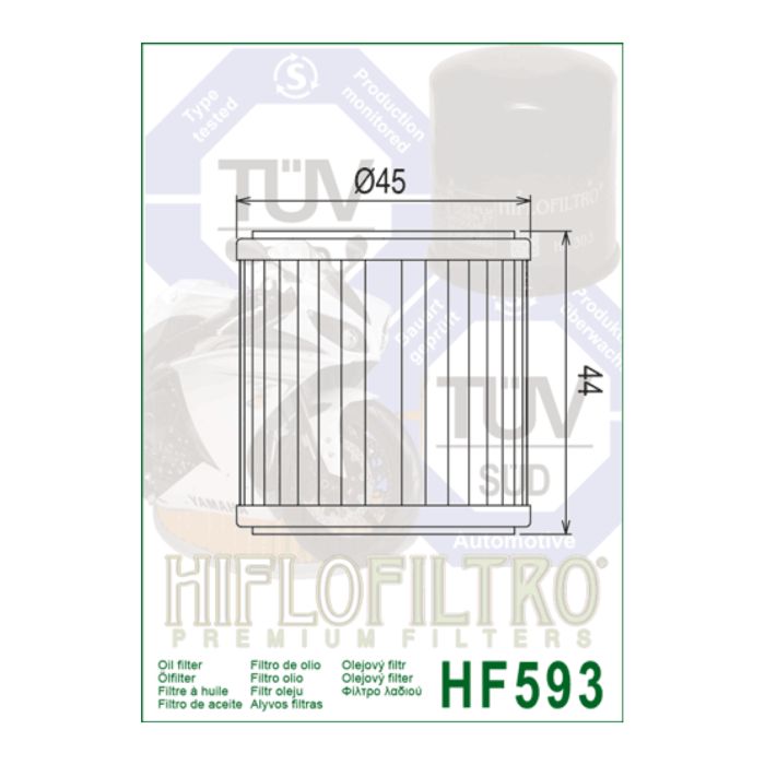Filtro Olio Hiflo Hf593 Benelli Trk 250 18-