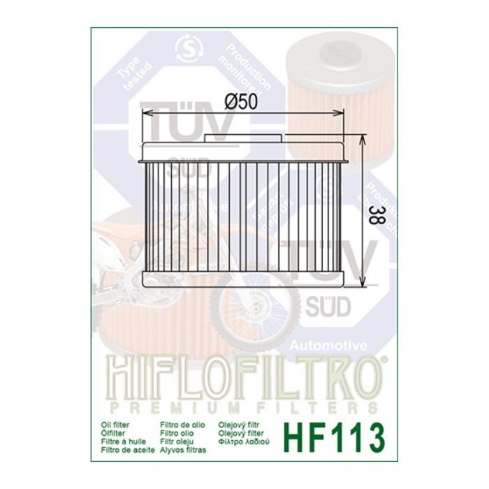 Filtro Olio Hiflo Hf113 Honda Xl Varadero 125v