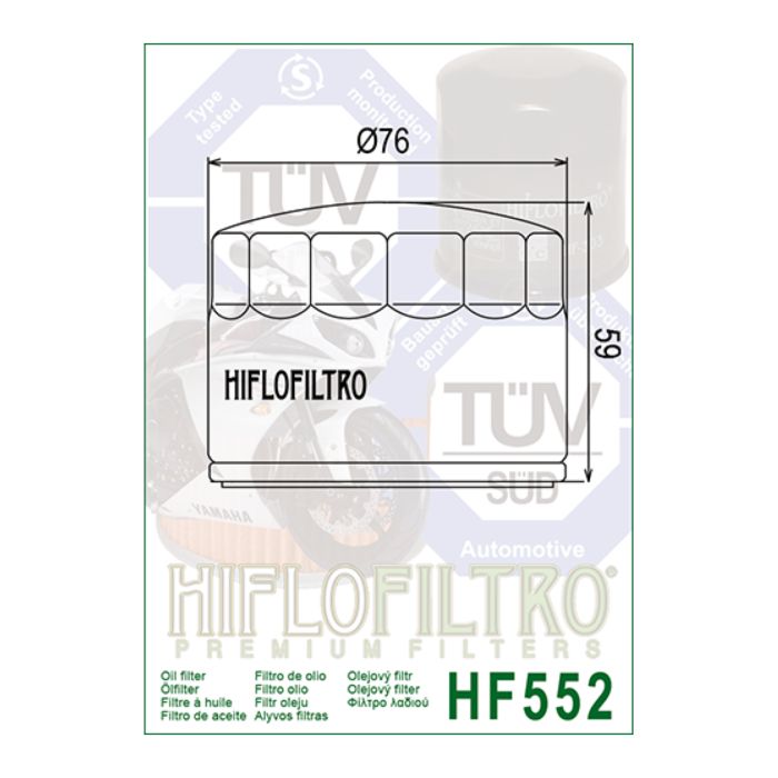 Filtro Olio Hiflo Hf552 Motoguzzi 850/1000