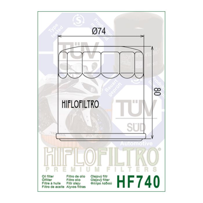 Filtro Olio Hiflo Hf740 Yamaha Motori Marini