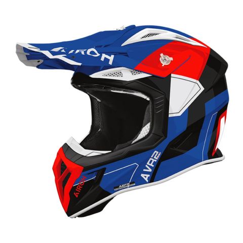 Casco AirohAviator Ace 2 Shield Blue/red Gloss