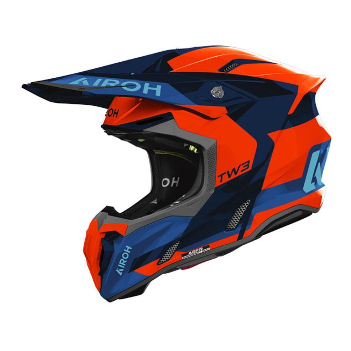 Casco AirohTwist 3 Fancy Orange/blue Gloss