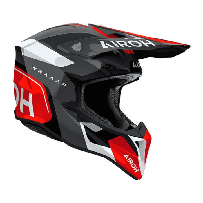 Casco AirohWraaap Conquer Red Gloss