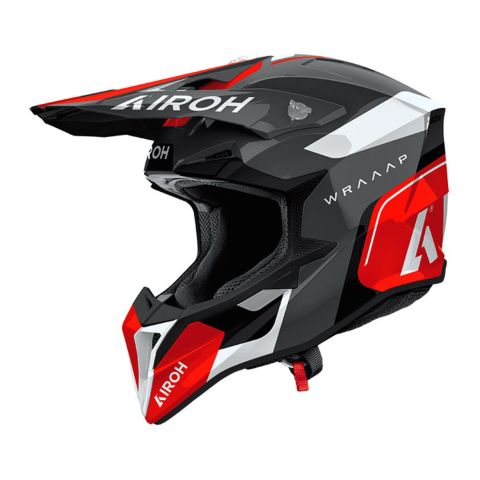 Casco AirohWraaap Conquer Red Gloss