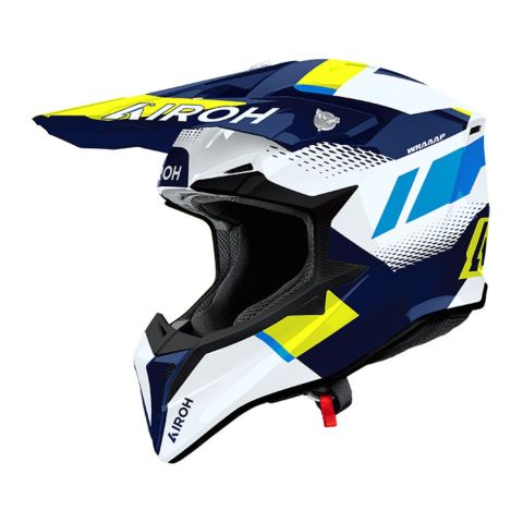 Casco AirohWraaap Vision Yellow/blue Gloss