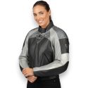 Chaqueta de cuero mujer Rev'it Viper Gris Fant