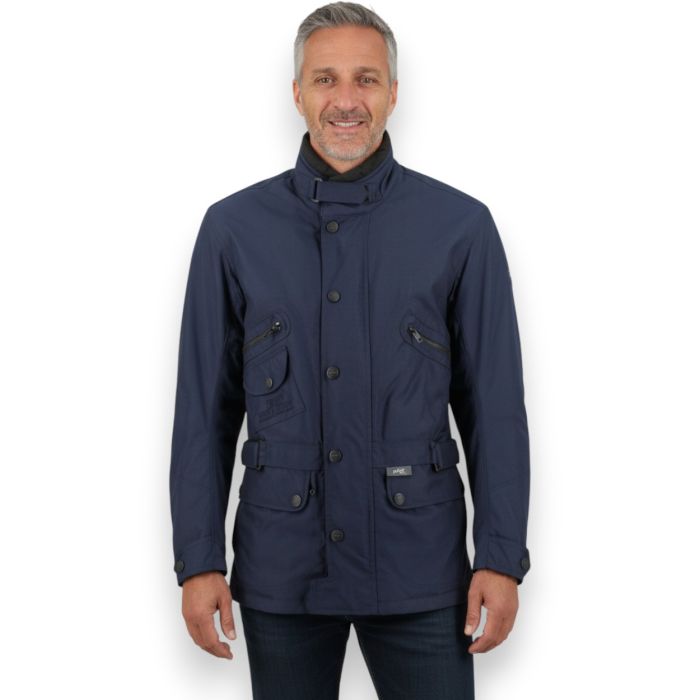 Veste Ixs longue queue chaude et imperméable bleu