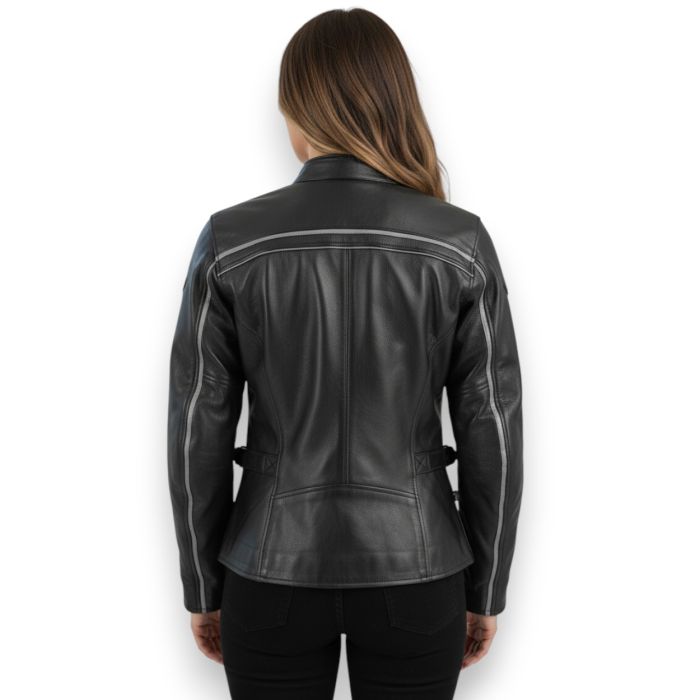 Women's Leather Jacket Jofama Mod. Vis A Vis Black