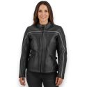 Damen Lederjacke Jofama Mod. Vis A Vis Schwarz