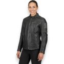 Veste Femme En Cuir Souple Held Asphalte Queen Noir