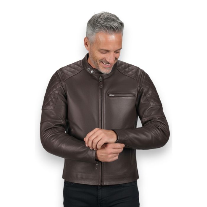Chaqueta de cuero Ixs Eliott Brown