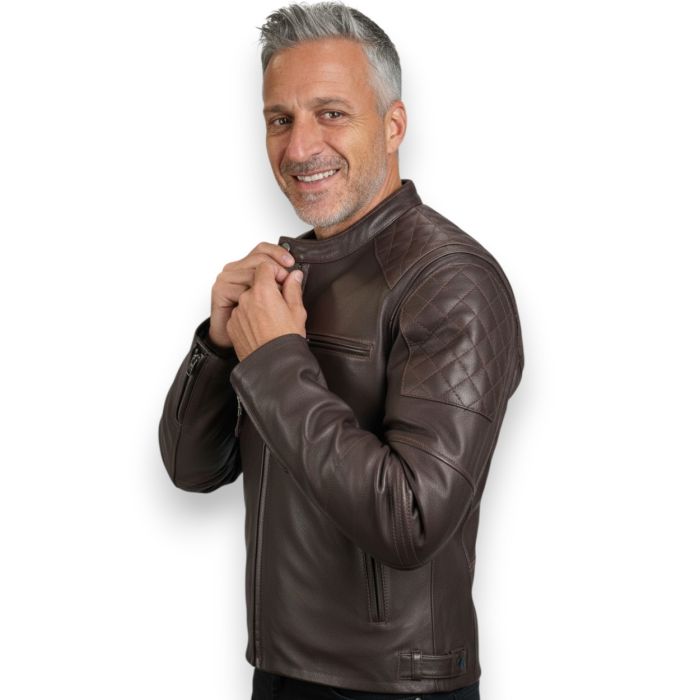Veste en cuir Ixs Eliott Brown