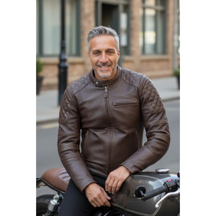 Veste en cuir Ixs Eliott Brown