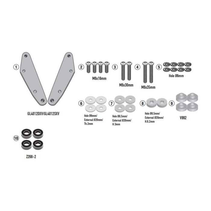 Kit Parab. Kymco Xciting Vs 400 (24-25) Givi D6128kit