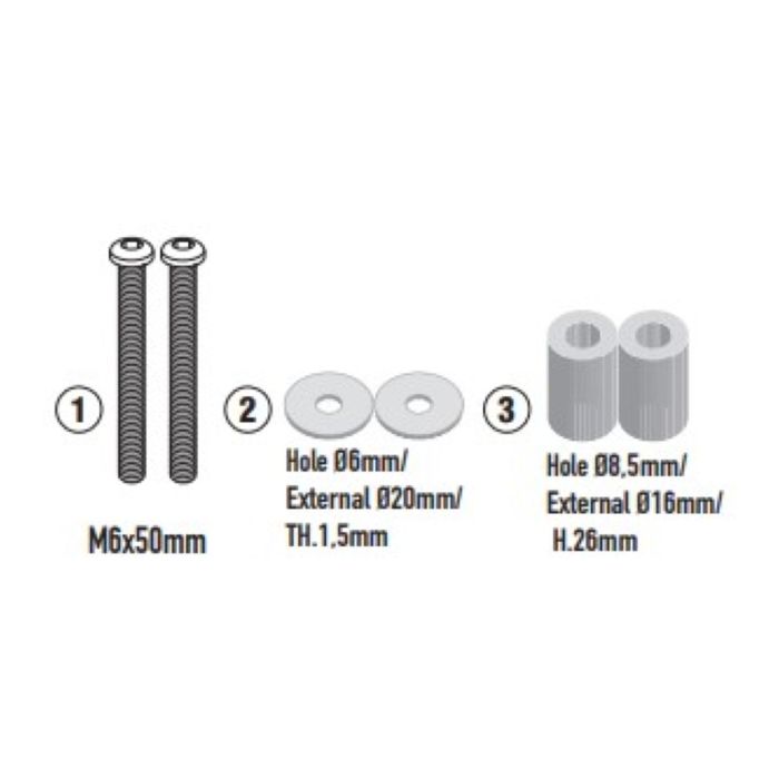 Kit Attacchi 7072dt Sym Adx Tg 400 (2025) Givi D7072kit