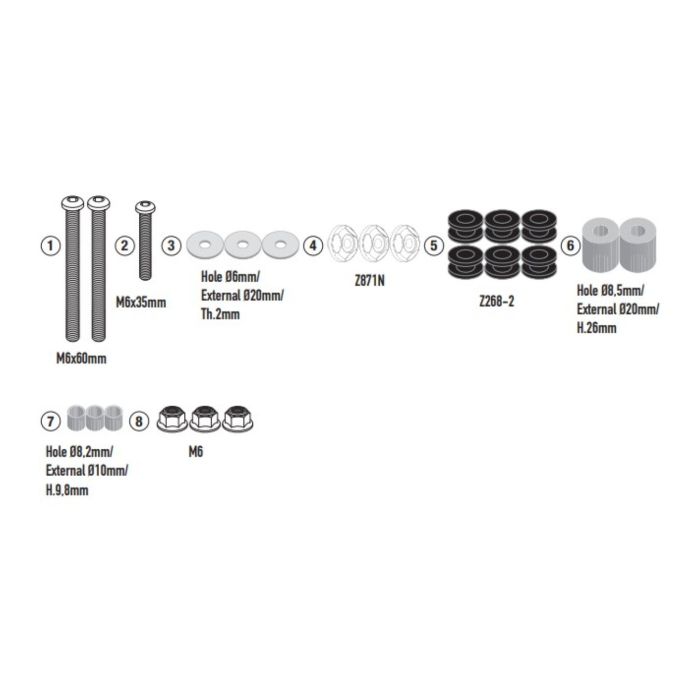 Kit Attacchi 7606dt Zontes 368 D (2025) Givi D7606kit