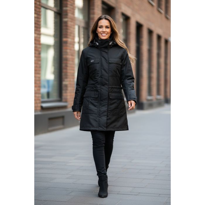 Chaqueta de mujer atornillada Jollisport negro Squinzi