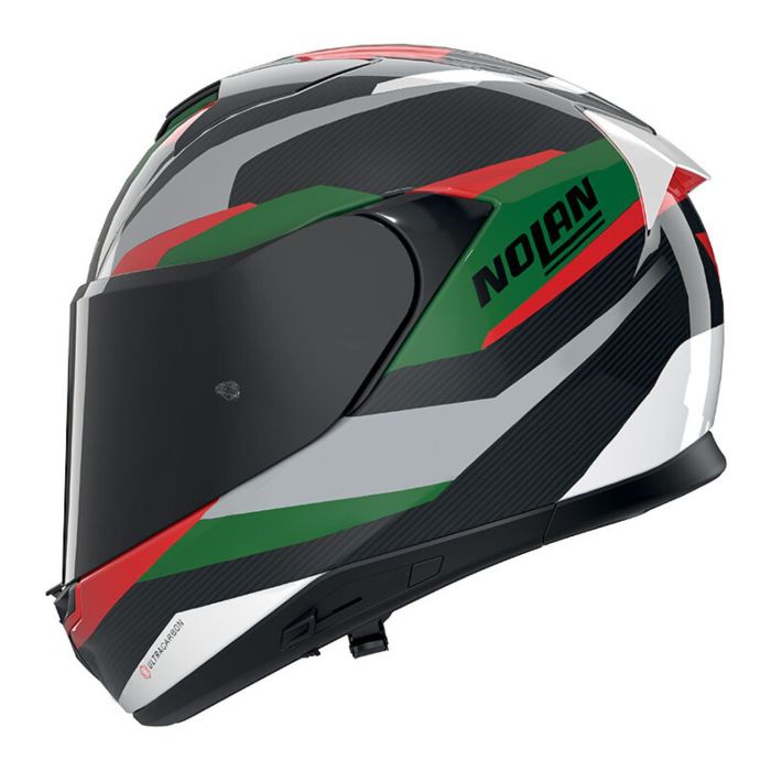 Casco Integrale X-liteX-904 Ultra Carbon Calibro Argento Verde Rosso