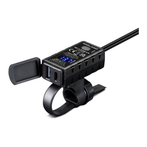 MidlandMp-h 2usb C/a -caricatore Da Moto Usb