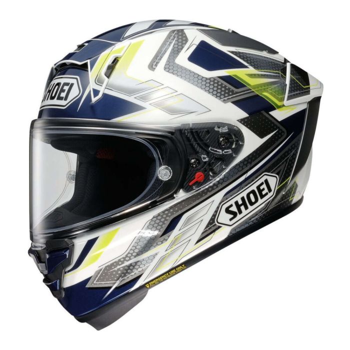 Casco Shoei X-spr Pro Escalate Tc2 Blu Bianco Giall