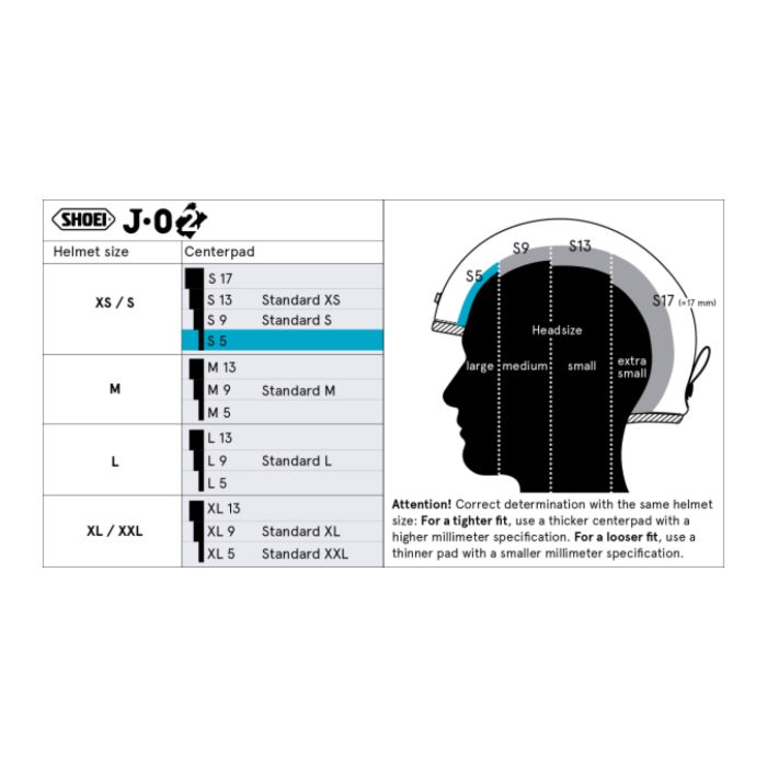 Shoei J-o2 Center Pad S5