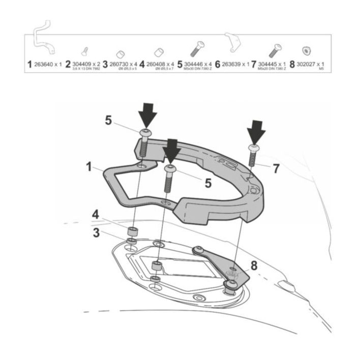 Click System Fast Shad Per Borsa Serbatoio Bajaj Pulsar '25 Ba1