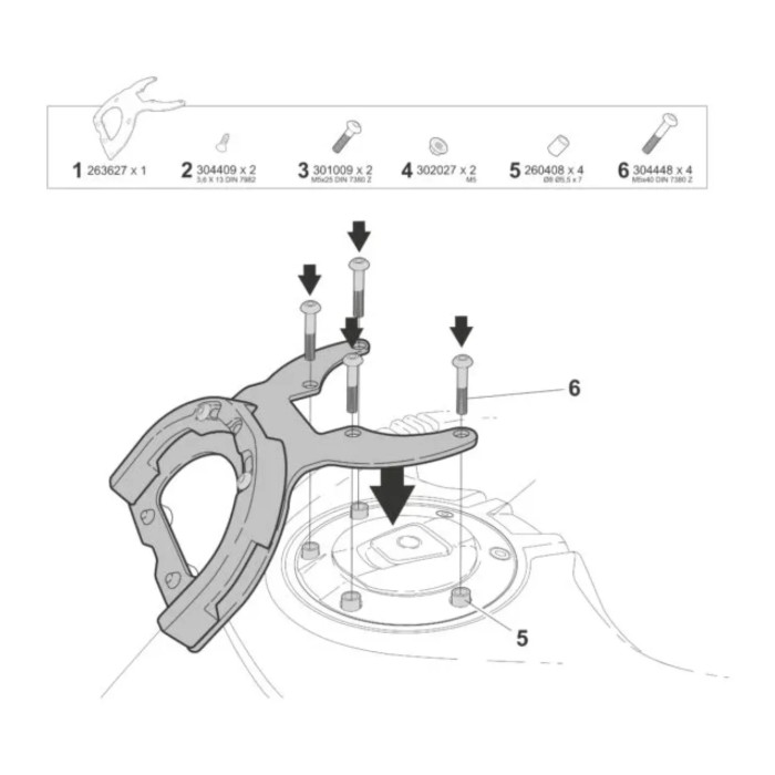 Click System Fast Shad Per Borsa Serbatoio Cf Moto 800 Mtx '25