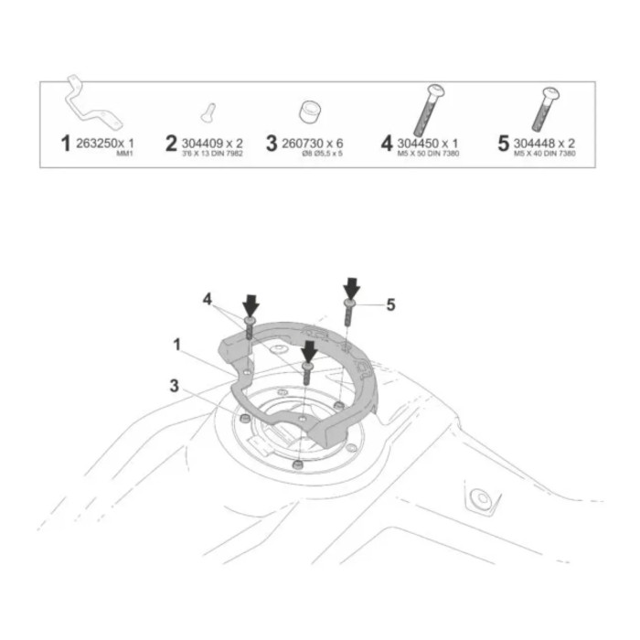 Click System Fast Shad Per Borsa Serbatoio Morbidelli Mbp1