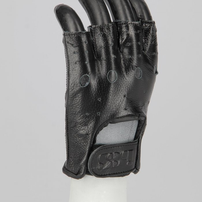 Gant en cuir Half Fingers Ixs Easy Black