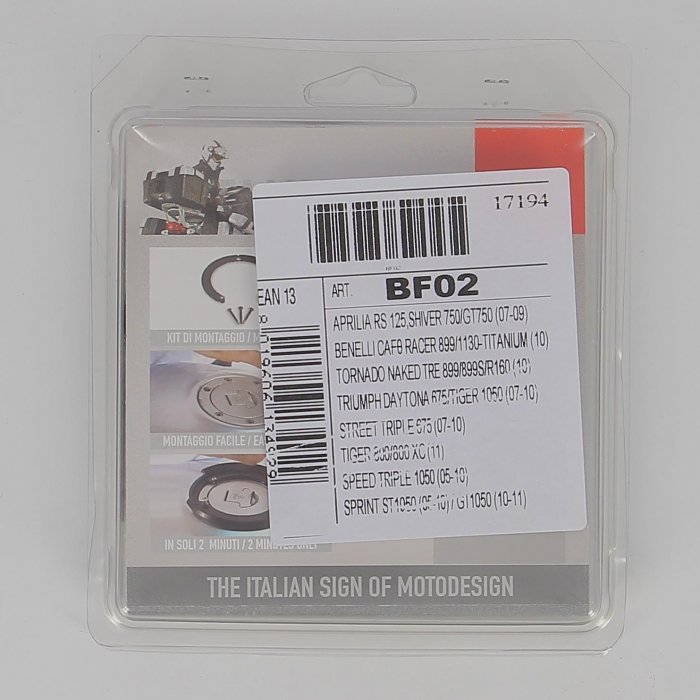 gibf02-0001.jpg| FLANGIA METALLICA BF02 PER BORSE GIVI EASY LOCK APRILIA/TRIUMPH