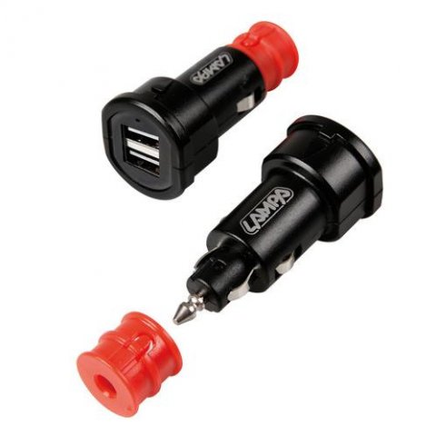 Caricabatteria Doppia Usb Fast Charge Din/standard Lampa