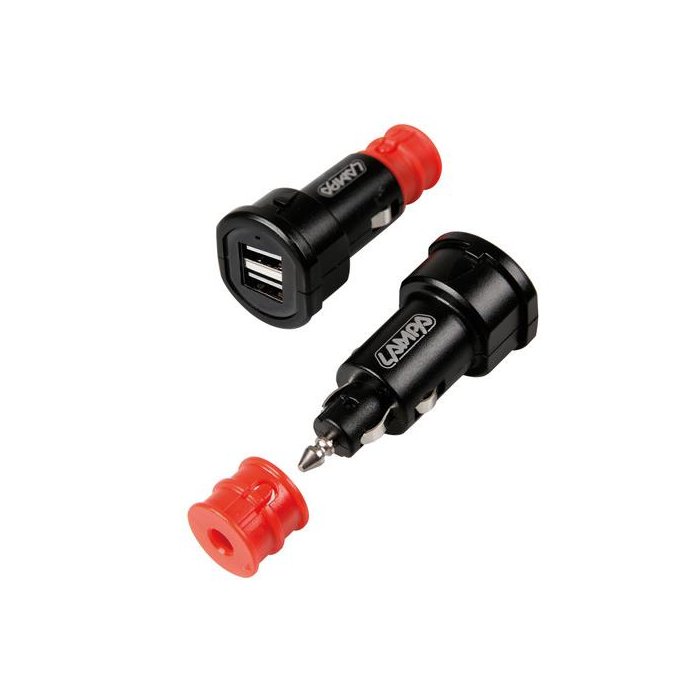 Caricabatteria Doppia Usb Fast Charge Din/standard Lampa