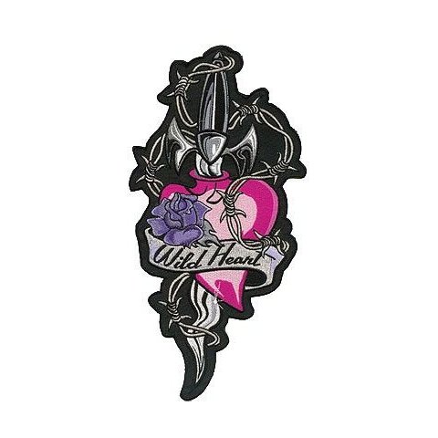 Patch Ricamata Lethal Threat Heart'n Dagger Pink