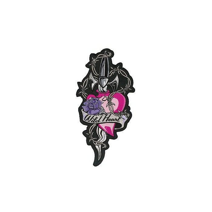Patch Ricamata Lethal Threat Heart'n Dagger Pink