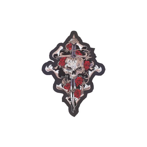 Patch Ricamata Lethal Threat Skull, Dagger & Rose Media