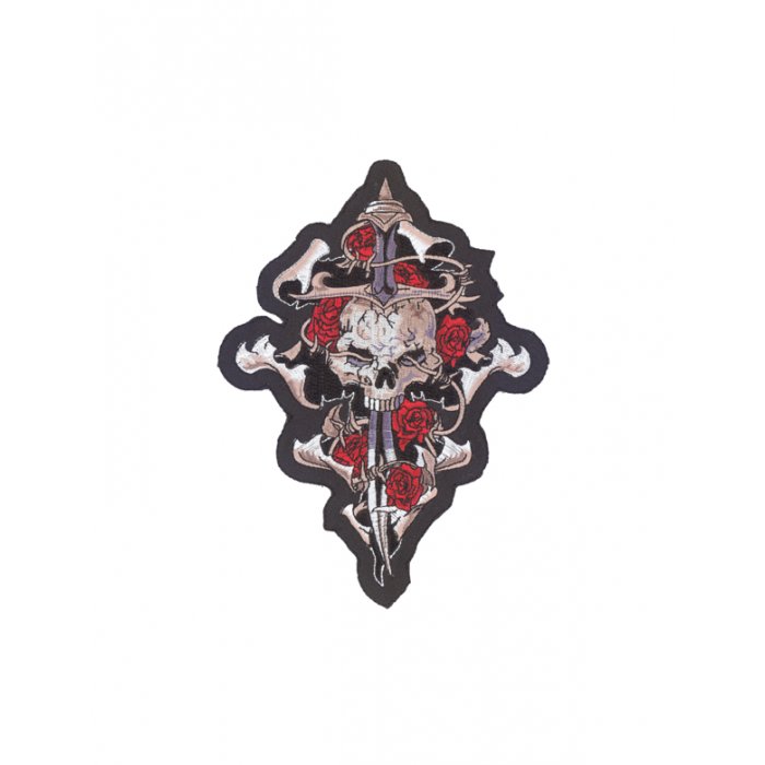 Patch Ricamata Lethal Threat Skull, Dagger & Rose Media