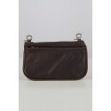 Borsello Da Gamba In  Morbida Pelle Con Moschettoni Marrone