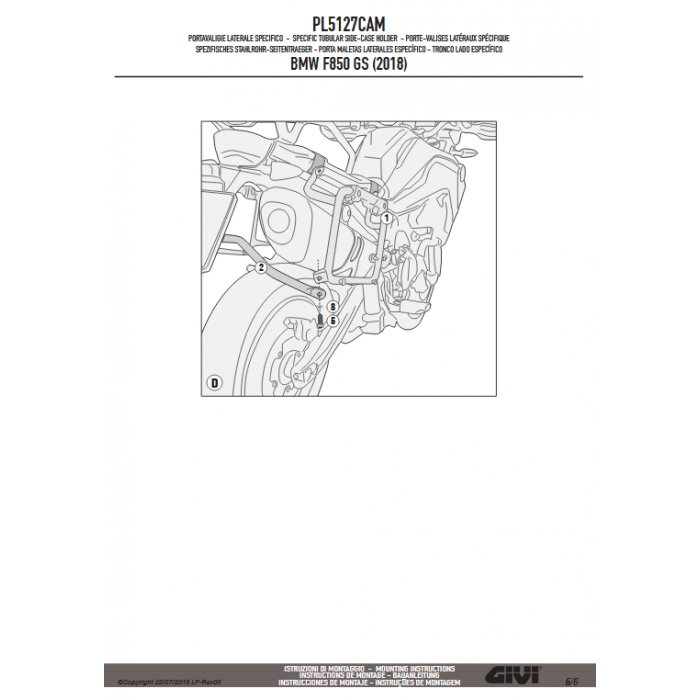 Givi Portav.lat. Bmw F850gs 2018 Per Outback