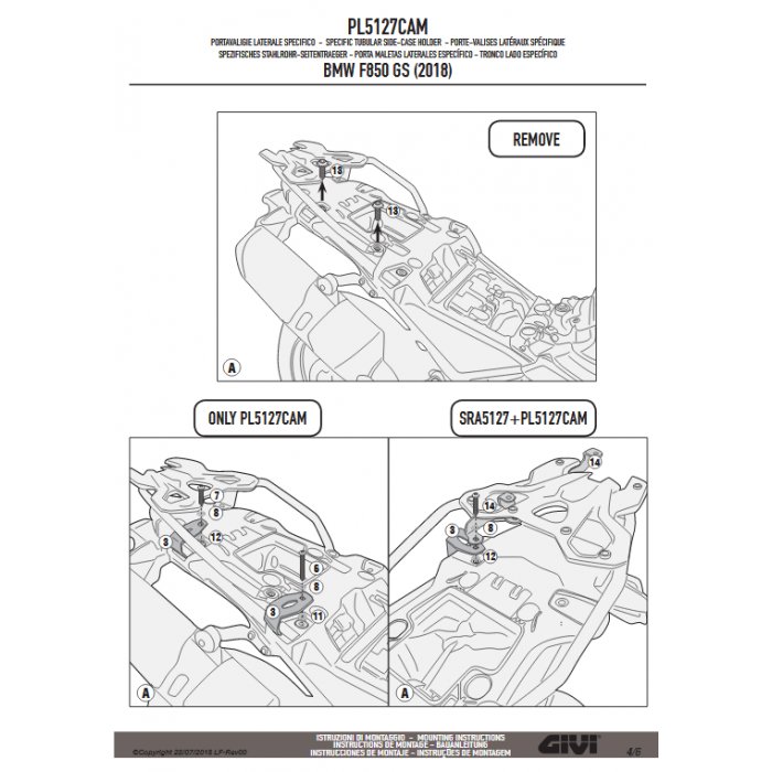 Givi Portav.lat. Bmw F850gs 2018 Per Outback