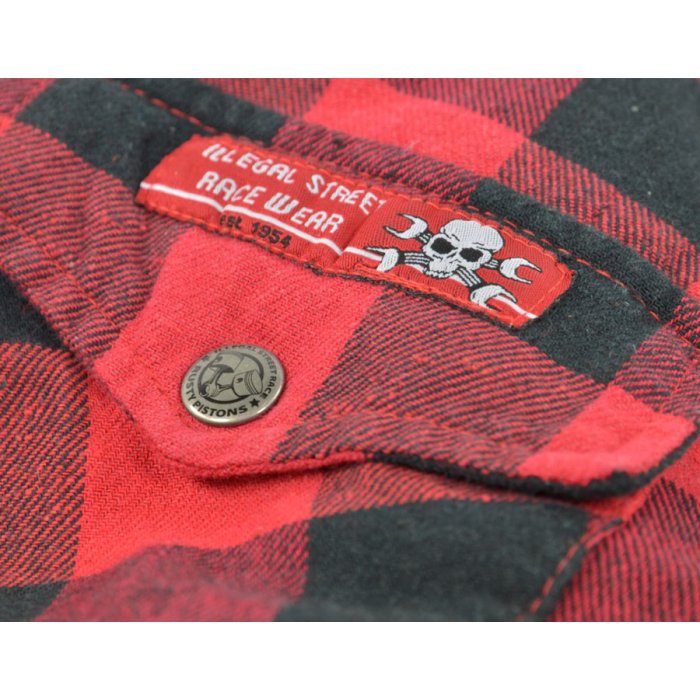 Camicia Tecnica Con Kevlar Rusty Pistons Bixby Rosso Fant