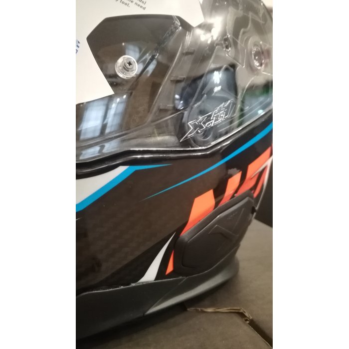 Casco Integrale Nexx X.t1 Carbonio Raptor White Orange