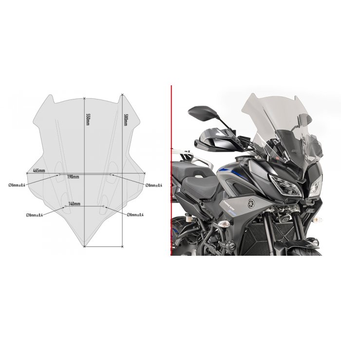 Givi Spoiler Yamaha Tracer 900 Gt Cod. D2139s