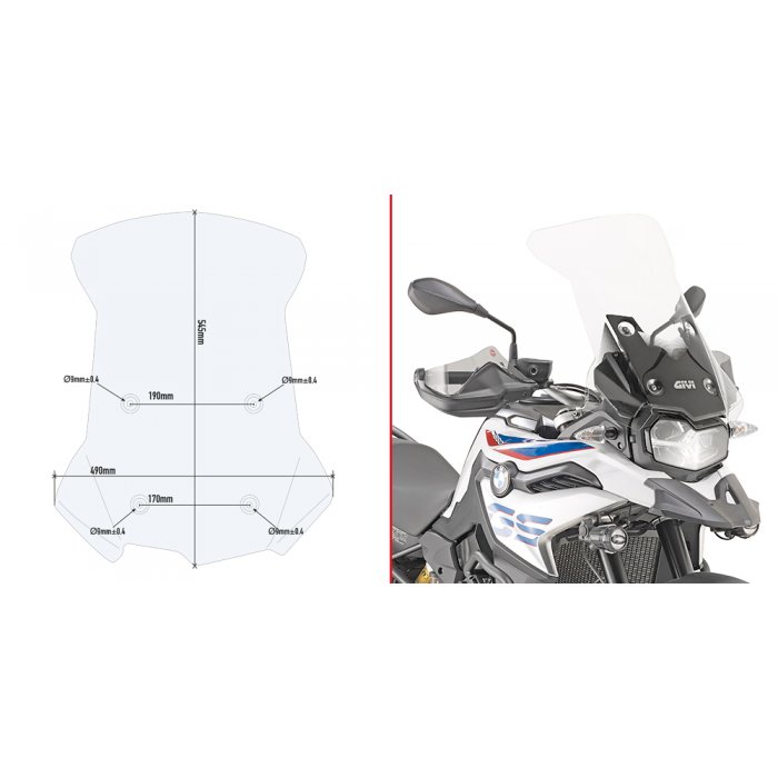 Givi Spoiler Bmw F850gs Trasparente Cod. D5127st
