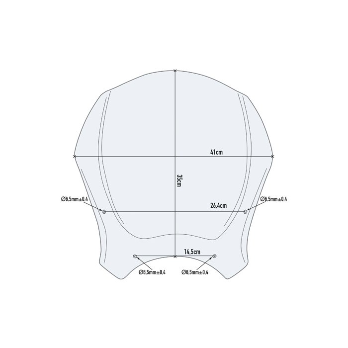 Givi Cupolino Universale Fume' Cod. 140s