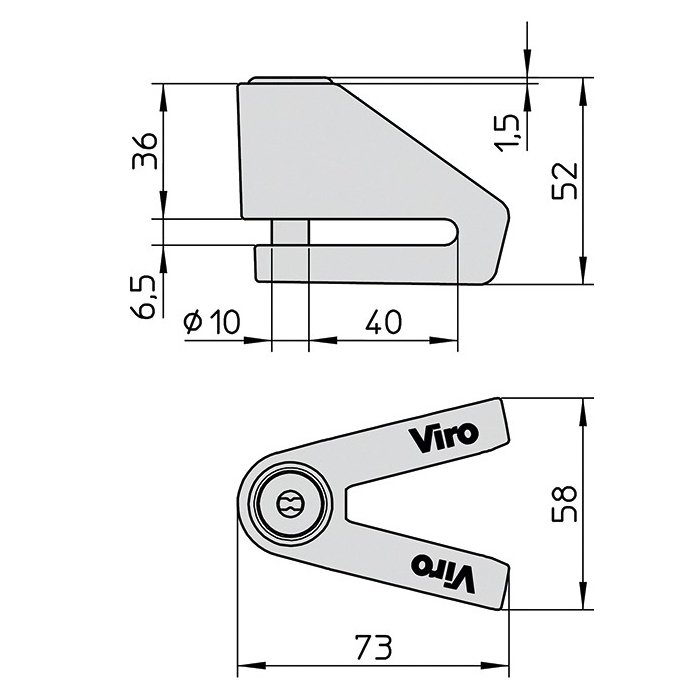 Blocca Disco Viro New Stopper Moto D.10 Mm